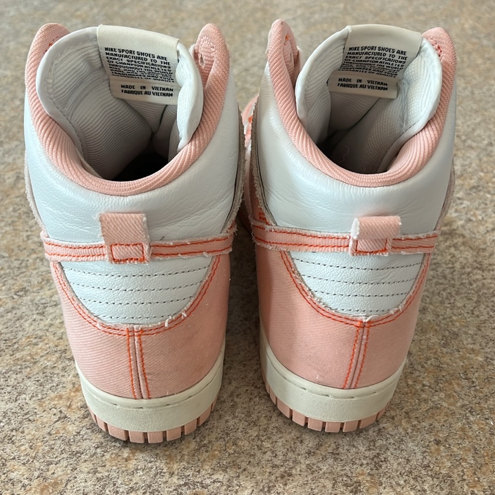 Nike Women's Dunk High 1985 - White and Pink Size 10 - Picture 6 of 10